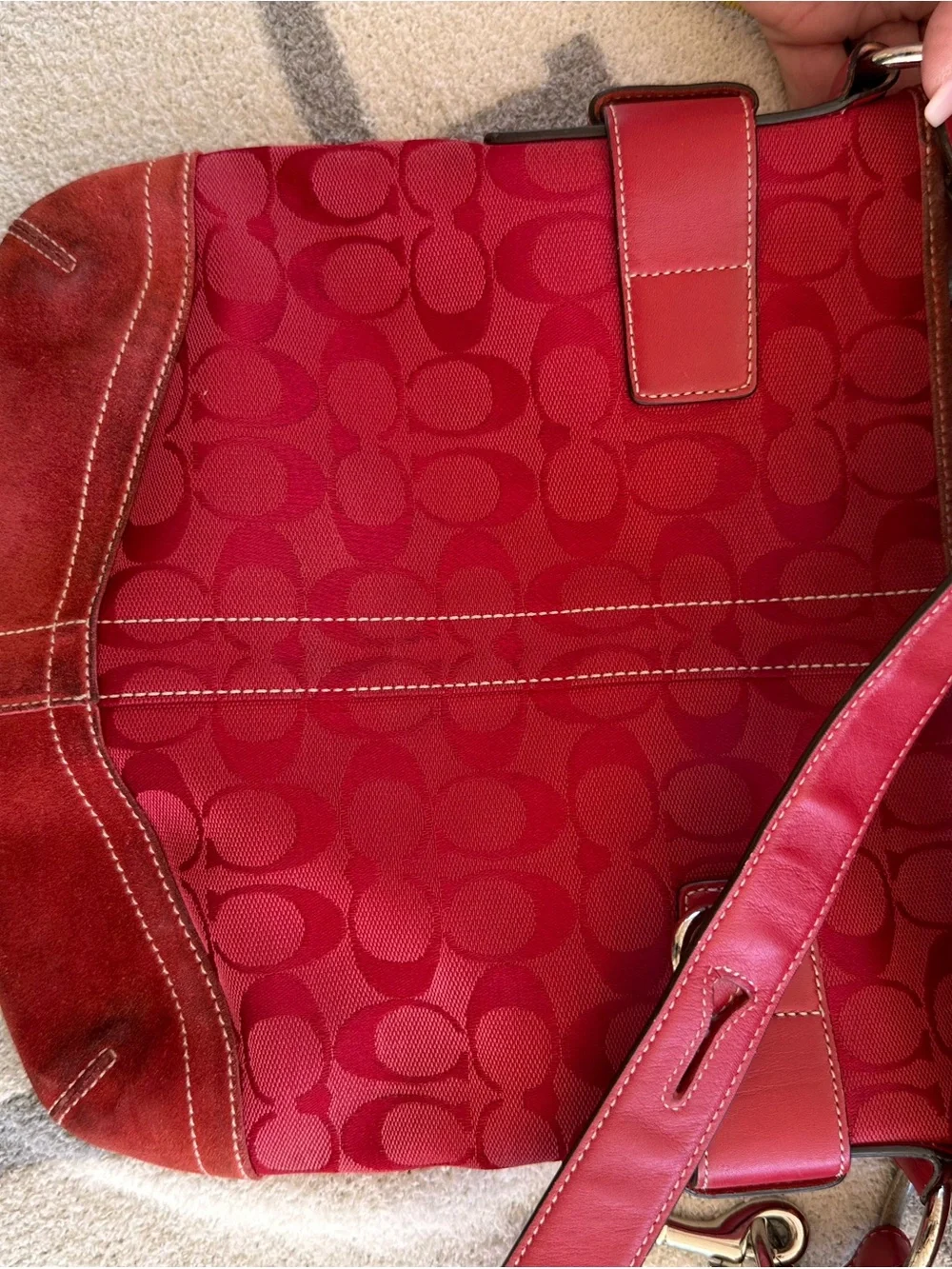 Red coach 100% authentic